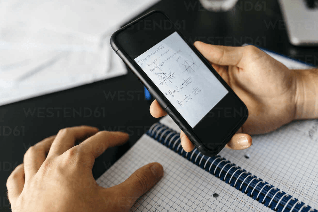 Phone scanning handwritten math