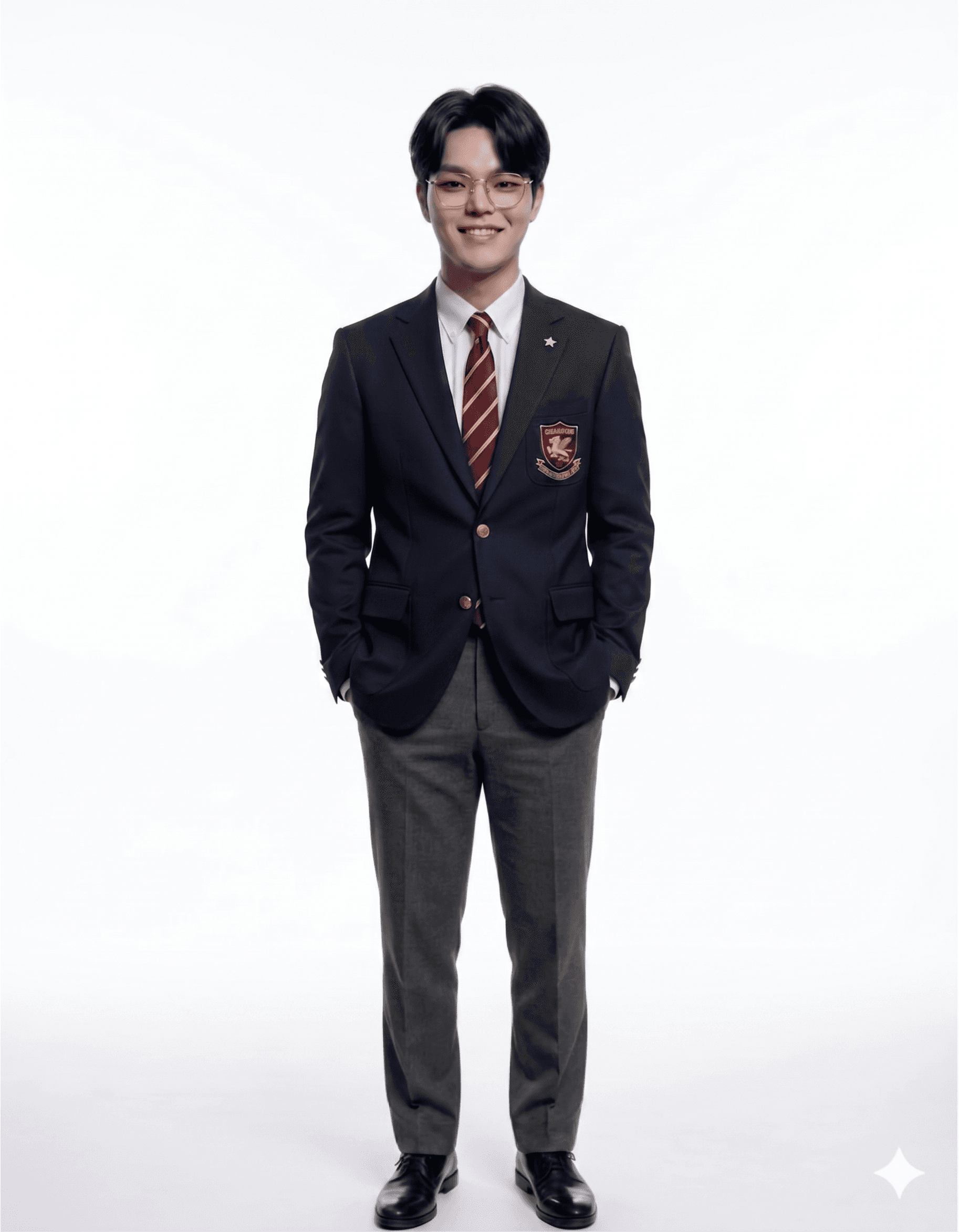 Student in school uniform
